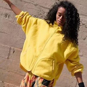 Free People Movement Fleece Sundance Yellow Zip-Up!